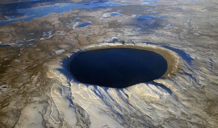 Pingualuit Krateri, Kanada Çapı: 3,44 km Düşme zamanı: 1,4 milyon yıl önce
